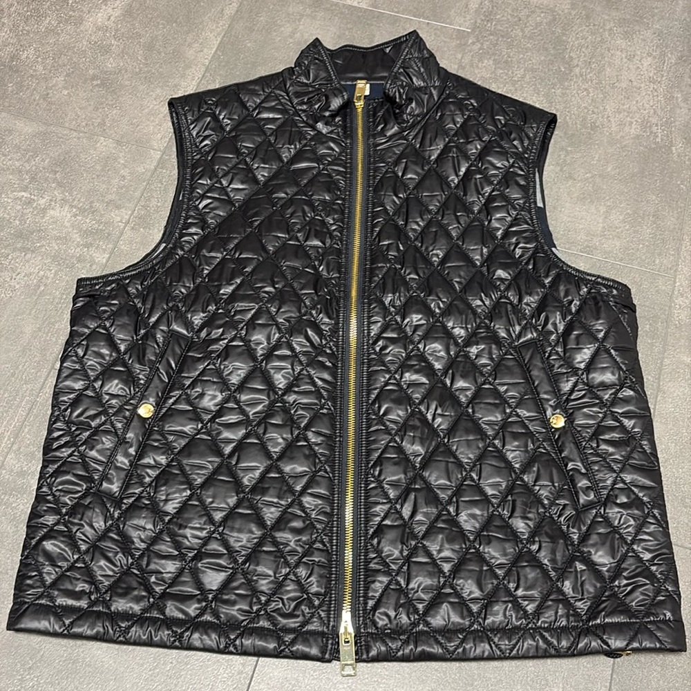 BNWOT Authentic Burberry Vest With Gold Detailing